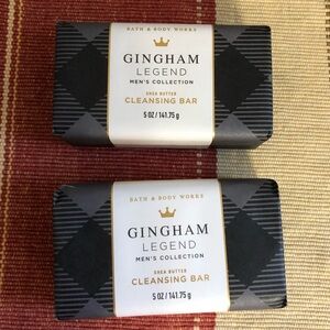 Bath & Body Works Gingham Legend Mens Collection Shea Butter Cleansing Bar 2Pack